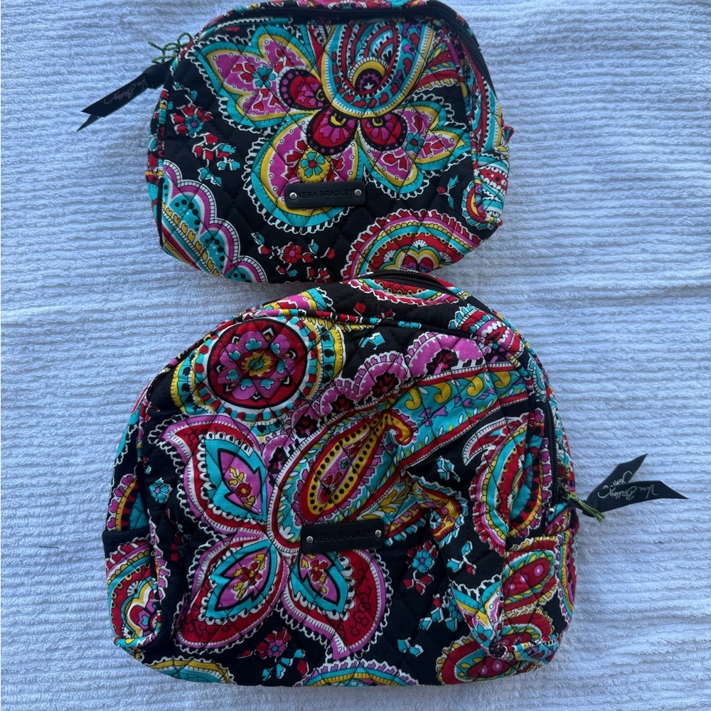Vera Bradley Large and midumu cosmetic bags